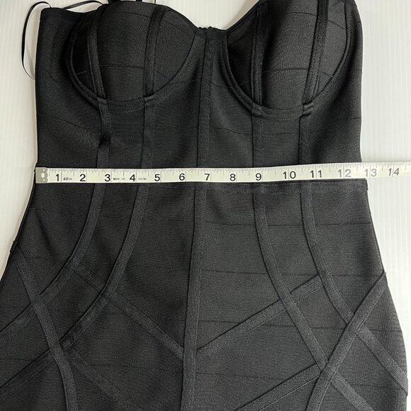 Black Bodycon Spaghetti Strap Dress Women’s Size Small Haute Monde - Picture 5 of 9